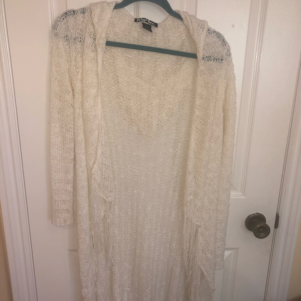 White crochet cardigan